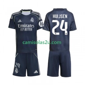 Camisolas de futebol Real Madrid Huijsen 24 Criança Equipamento Alternativa 2025/26 Manga Curta